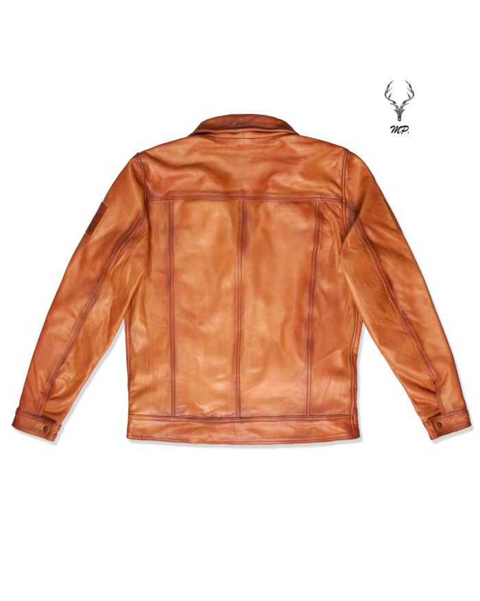 Gold Rush Texas Day Premium Yellow Gold Waxed Full Grain Leather Jacket - Image 13