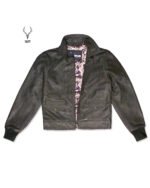 MP Blush Belle Dark OliveWaxed Oiled Aniline Leather With Royal Garden Branded Satin - Image 7