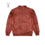 Elegance Terre Cuite Veste Stylish Wood Brown Full Grain Cowhide Leather Jacket Unisex