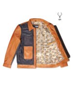 The Wild Scotsman Gold Rush High End Premium Trio Tune Cowhide Leather Jacket - Image 5