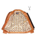 The Wild Scotsman Gold Rush High End Premium Trio Tune Cowhide Leather Jacket - Image 7