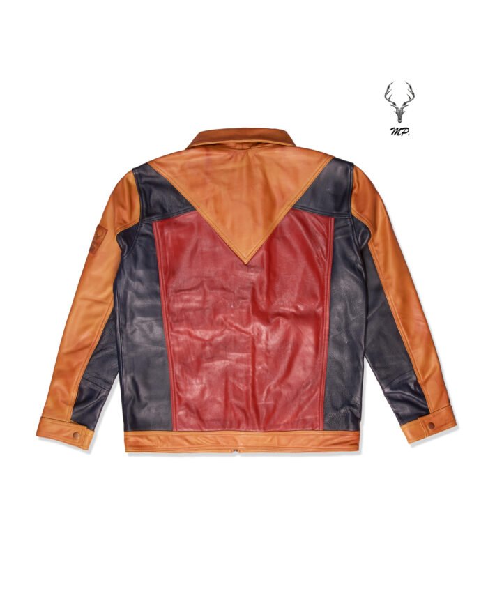 The Wild Scotsman Gold Rush High End Premium Trio Tune Cowhide Leather Jacket - Image 9