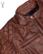 Moto Mid Summer Brown Motorbike Full Grain Cowhide Leather CE Approved Guards - Image 5