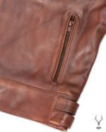 Moto Mid Summer Brown Motorbike Full Grain Cowhide Leather CE Approved Guards - Image 4