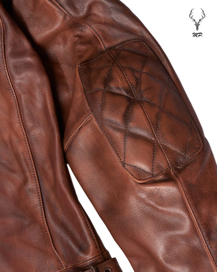 Moto Mid Summer Brown Motorbike Full Grain Cowhide Leather CE Approved Guards - Image 2