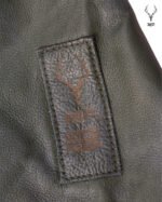 MP Blush Belle Dark OliveWaxed Oiled Aniline Leather With Royal Garden Branded Satin - Image 3