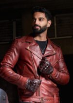 Urban Roar Premium Double Waxed Full Grain Dark Brown Leather Motorbike Jacket Fashion Jacket