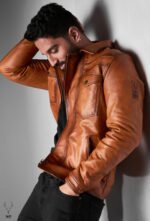 Gold Rush Texas Day Premium Yellow Gold Waxed Full Grain Leather Jacket - Image 18