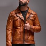 Gold Rush Texas Day Premium Yellow Gold Waxed Full Grain Leather Jacket