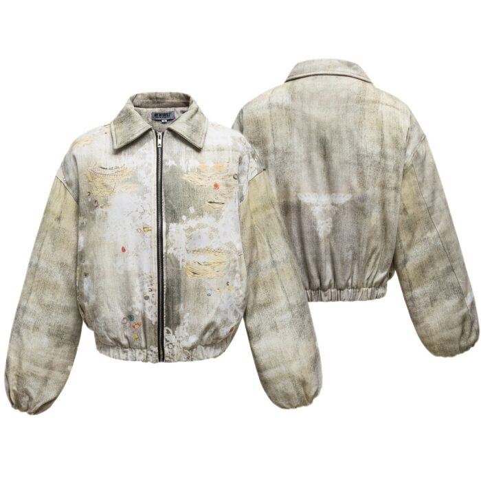 Men’s American Retro 3D Printed Cotton-Padded Jacket - Image 2
