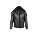 MP Woodland Vanguard Rugged & Distress Full Grain Cowhide Full Sherpa Fur Stiff FashionLeather Jacket - Image 19
