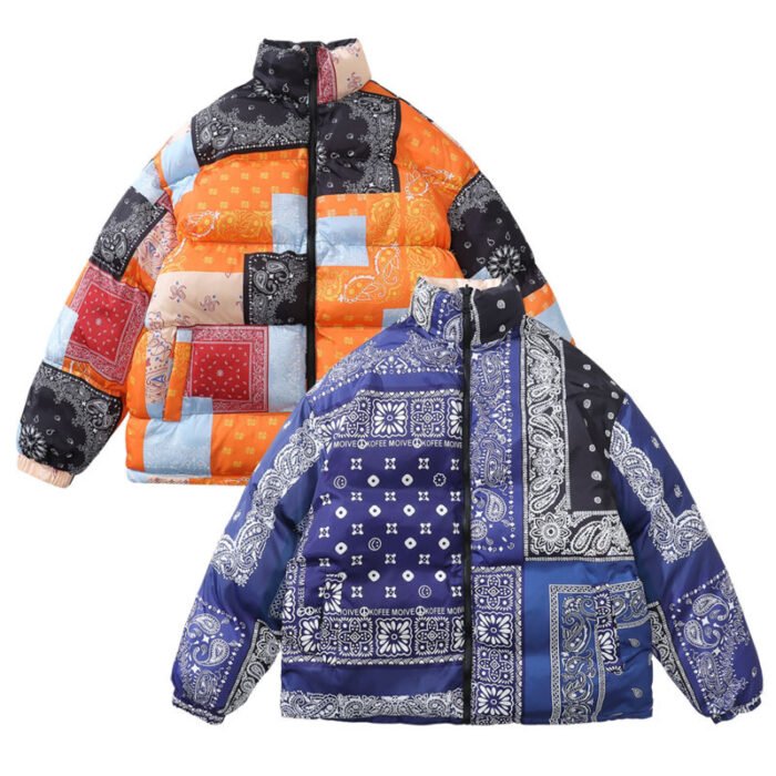 Hip Hop Stand Collar Cotton Coat - Image 3