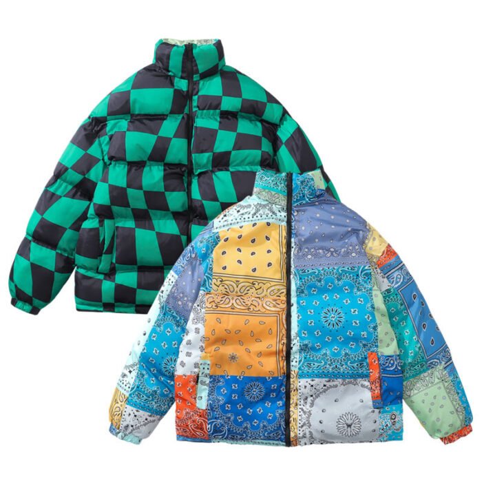Hip Hop Stand Collar Cotton Coat - Image 2