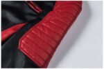 Motorcycle Stitching Leather Jacket Men Stand Collar Retro Vegan Leather - Image 2