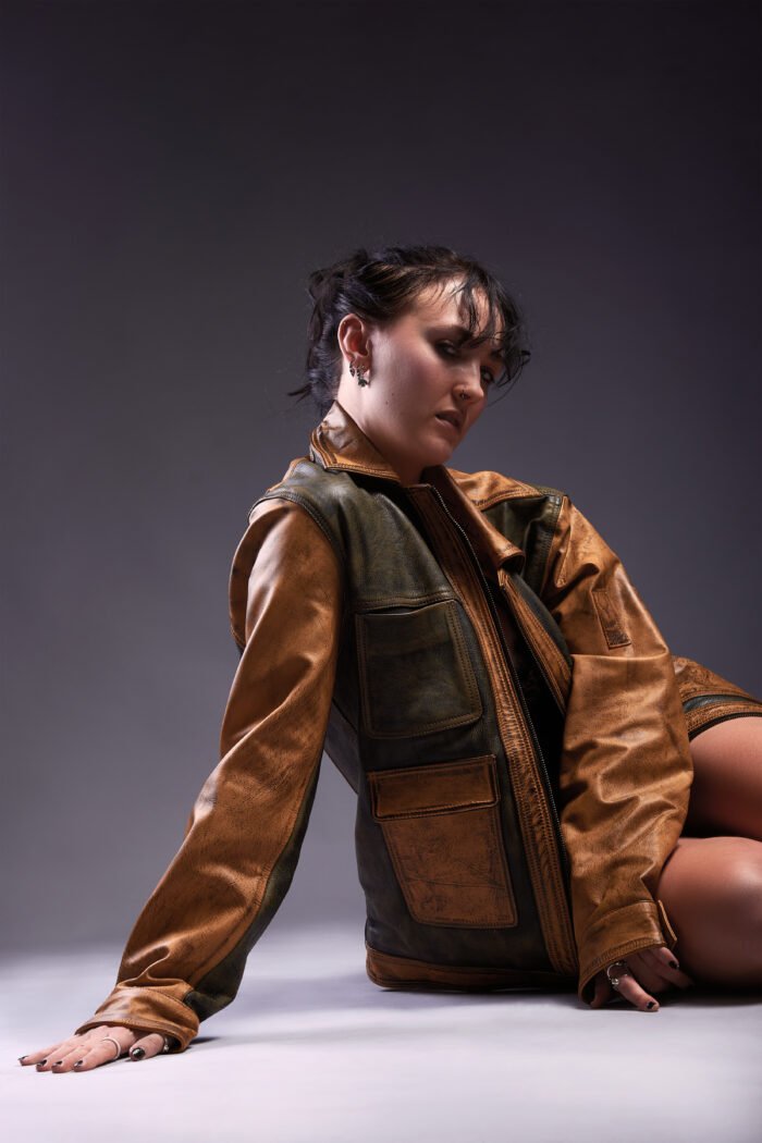 Gold Rush Weekend Warrior Two Tune Premium Distressed Leather Jacket - Image 6