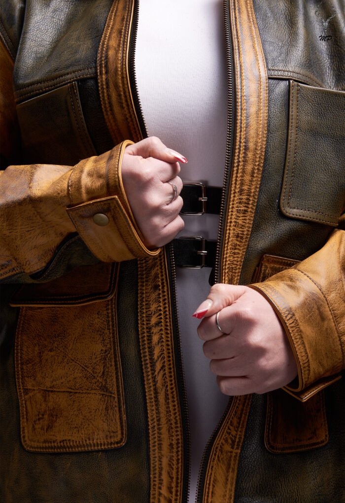 Gold Rush Weekend Warrior Two Tune Premium Distressed Leather Jacket - Image 8
