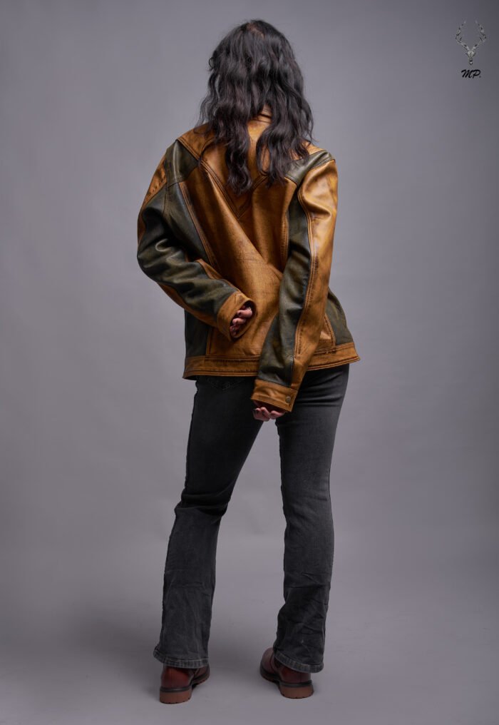 Gold Rush Weekend Warrior Two Tune Premium Distressed Leather Jacket - Image 4